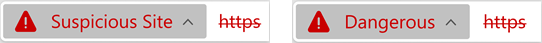 可疑或危险网站的图标